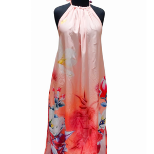 Peach Bloom Plus Maxi Dress (STOCK #0012) SIZE: US 22/UK 26 (3XL)