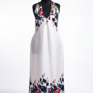 White Heritage Floral Maxi Dress (STOCK#0031) SIZE US 14/UK18(L)