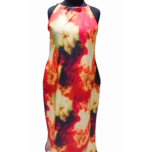 Fire Glow Tie-Dye Maxi Dress (STOCK #0008) SIZE: US 16/UK 20 (XL)